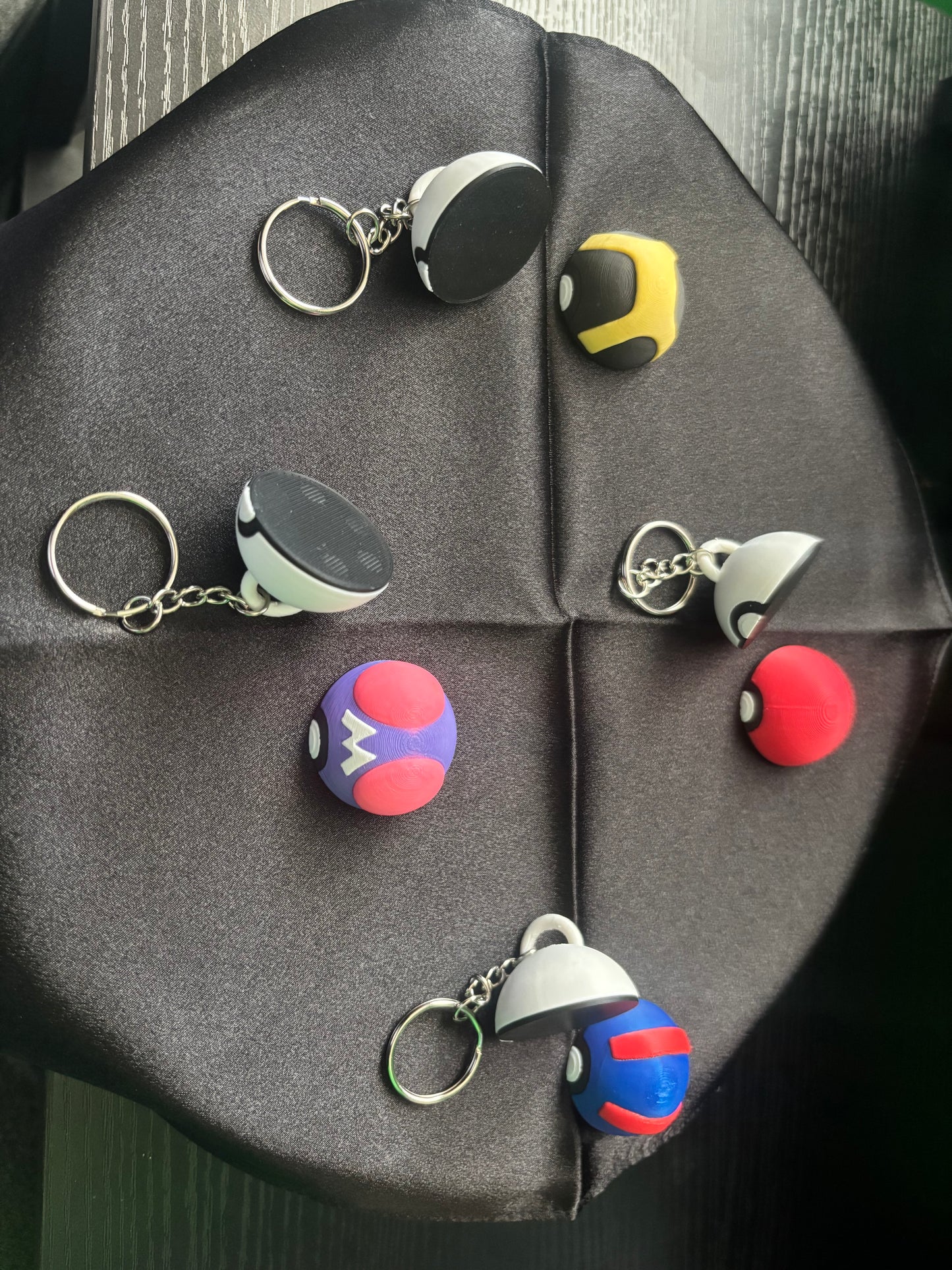 Poke Ball keychains