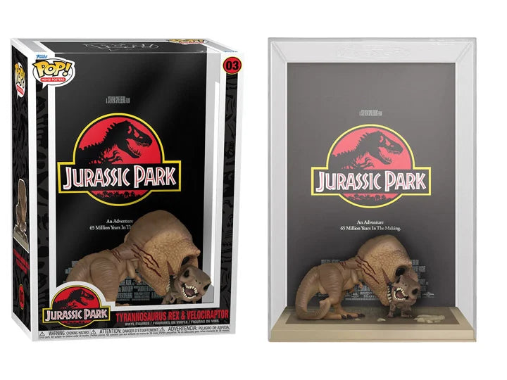 Tyrannosaurus rex and Velociraptor